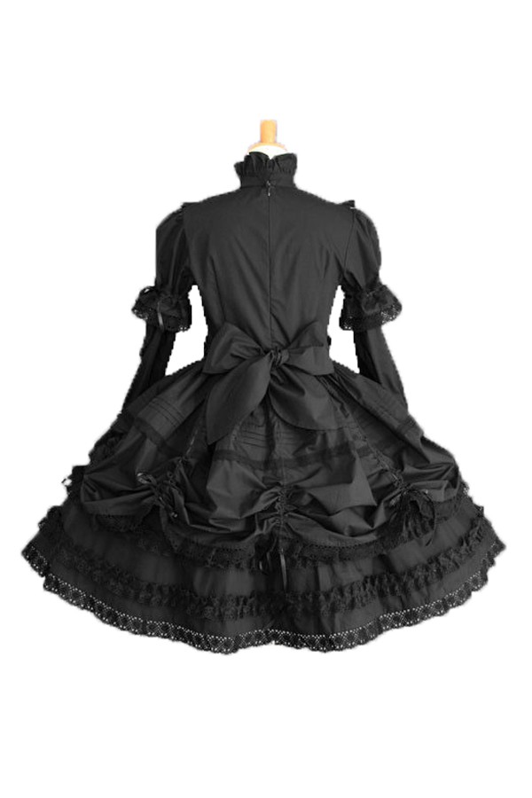 Adult Costume Gorgeous Gothic Stand Collar Lolita Dress - Click Image to Close